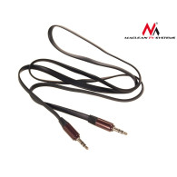 Przewód Maclean, Jack 3.5mm, Płaski, Metalowy wtyk, 2m, Czarny, MCTV-695 B
