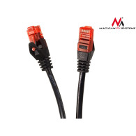 Przewód, kabel, patchcord, UTP Maclean, wtyk-wtyk, Cat6, 1m, czarny, MCTV-740