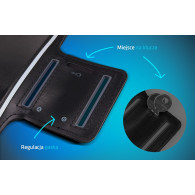 Fodral för mobiltelefon med axelrem svart 4,8' Maclean MC-405 B