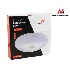 LED-taklampa med rörelsesensor och nödströmförsörjning från Maclean, PIR-sensor och nödströmförsörjning, räckvidd 6m, 12W, neutr