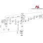 Skrivbordsfäste för 3 LCD-skärmar från Maclean, dubbla armar, VESA 75x75 och 100x100, 13'-27', 8 kg, MC-691.