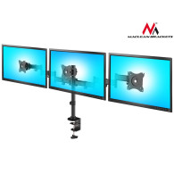 Uchwyt biurkowy na 3 monitory LCD Maclean, podwójne ramiona, VESA 75x75 oraz 100x100, 13'-27', 8kg, MC-691