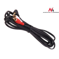 Hörnminijack-kabel 3,5 mm Maclean, 2RCA, 3 m, svart, MCTV-825