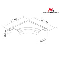 Listwa maskująca Maclean, Do kabli, Narożna, Plastik systemowa, W 127x127x21,5 mm, MC-697