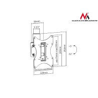 Uchwyt Maclean, Do telewizora sufitowy, Max vesa 200x200, PROFI MARKET SYSTEM, 23-42', 50kg, MC-704