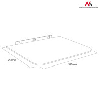 Półka pod DVD Maclean, pojedyncza, max. 10kg, szklana,  MC-738