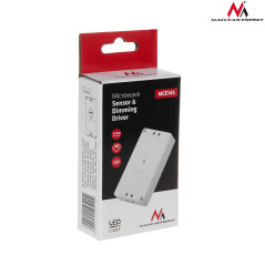 Mikrovågsrörelsesensor Maclean, LED-strömförsörjning med dimmer, Räckvidd 2m-8m, MCE145 W