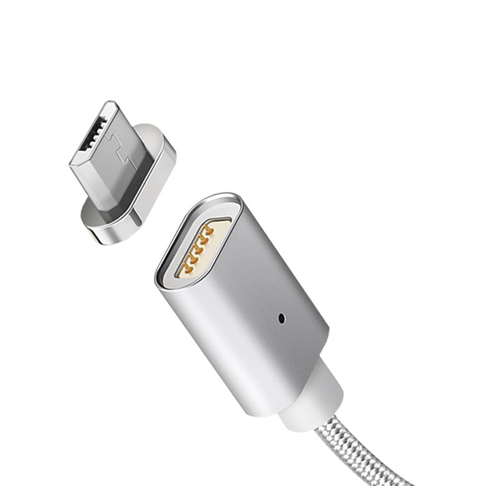 Kabel micro USB magnetyczny silver Maclean Energy MCE160 - Quick & Fast Charge