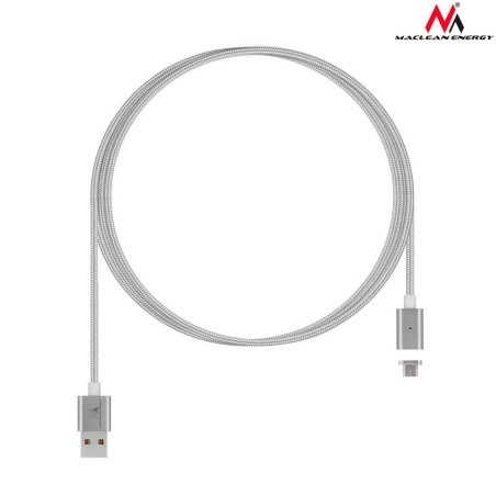 Kabel micro USB magnetisk silver Maclean Energy MCE160 - Snabb och snabb laddning