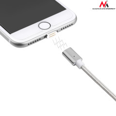 Kabel micro USB magnetisk silver Maclean Energy MCE160 - Snabb och snabb laddning