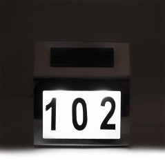 Solcellslampa LED från Maclean, med husnummer, MCE172