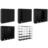 Garderob i tyg 170x170cm Ruhhy 23740