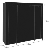 Garderob i tyg 170x170cm Ruhhy 23740