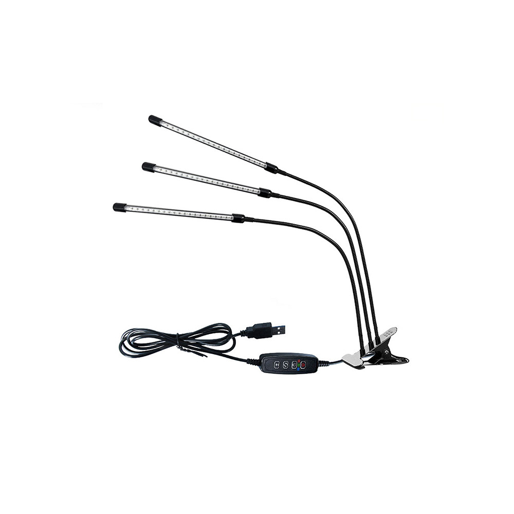 71-301- Lampa stojąca do uprawy roślin z klipsem potrójna