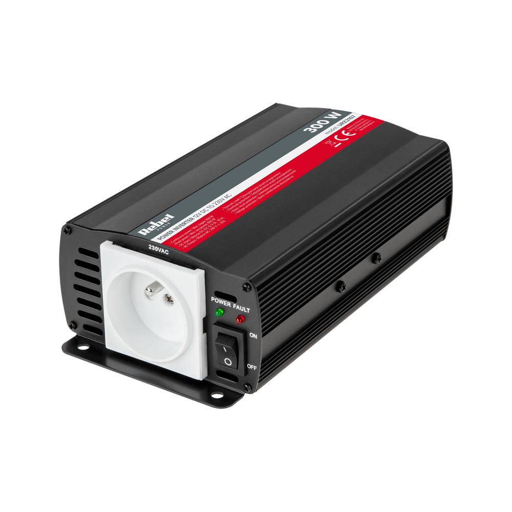 Omvandlare REBEL 12V/230V 300W (med E-typskontakt: polska, franska)