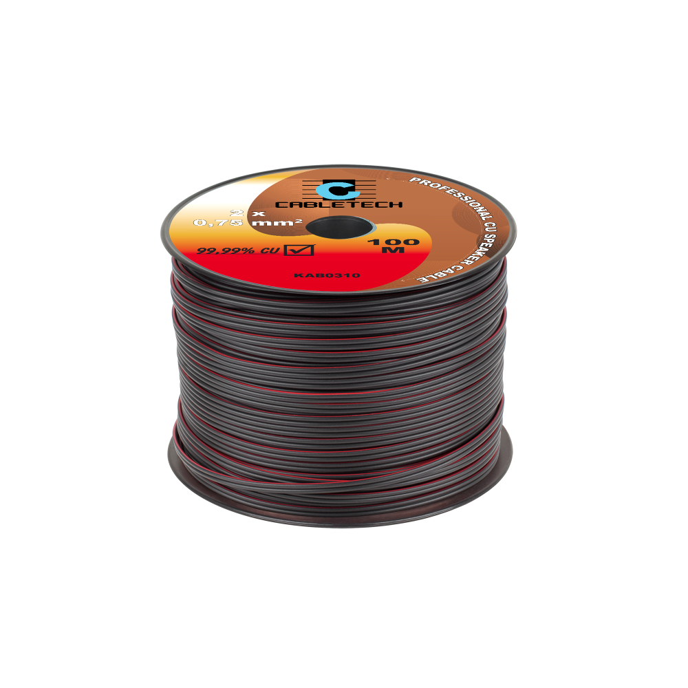 Högtalarkabel 0,75 mm svart