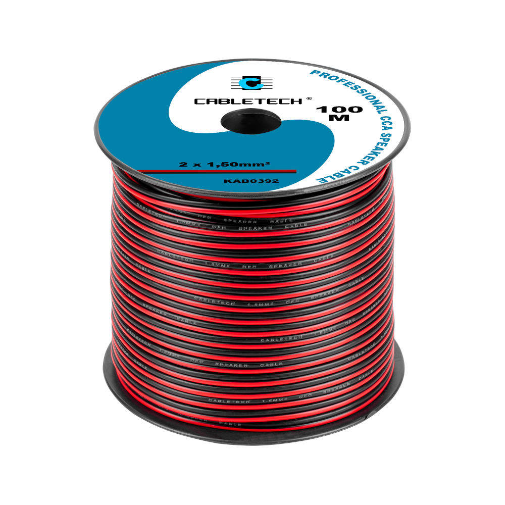 Högtalarkabel CCA 1,5 mm svart-röd