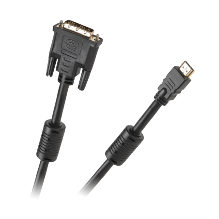 Kabel DVI-HDMI 5m GULD v1.3b