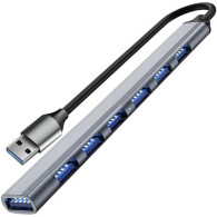 USB-hubb - 1 port 3.2 + 6 portar 2.0 Izoxis 24374