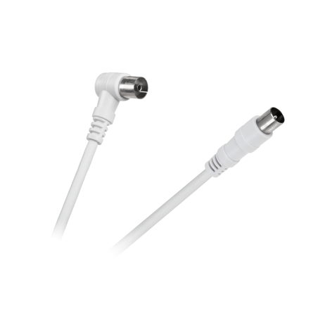 Kabel TV - VIDEO vinkelrät - rak vit 5m