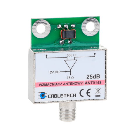 Förstärkare för skärmad antenn 25dB Cabletech