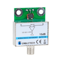 Förstärkare för skärmat antenn 15dB Cabletech