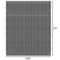 Säng 1,6x2m - grå Ruhhy 24494