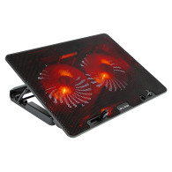 66-368- Laptopkylare med 2 fläktar, samba röd