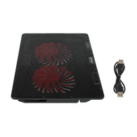 66-368- Laptopkylare med 2 fläktar, samba röd