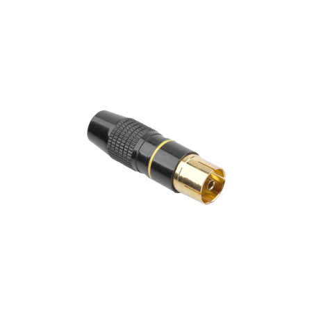 TV-antennuttag för svart metallkabel