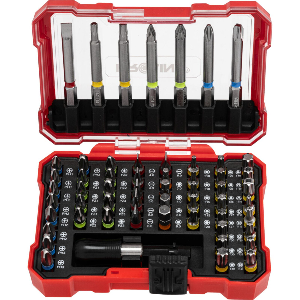 Set med spetsar med handtag, 57 st. proline Set med spetsar med handtag, 57 st. proline