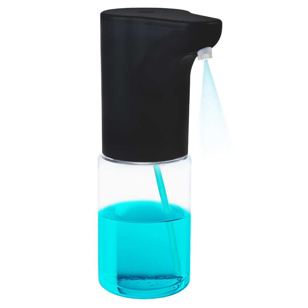 Automatisk doserare Promedix, vätskedispenser för flytande tvål, desinfektionsmedel, 300 ml, 4xAA, svart, PR-540 B.