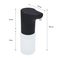 Automatisk doserare Promedix, vätskedispenser för flytande tvål, desinfektionsmedel, 300 ml, 4xAA, svart, PR-540 B.