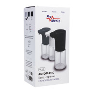 Automatisk dispenser Promedix, vätskedispenser för flytande tvålar, desinfektionsmedel, 300 ml, 4xAA, vit, PR-540 W.