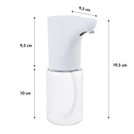 Automatisk dispenser Promedix, vätskedispenser för flytande tvålar, desinfektionsmedel, 300 ml, 4xAA, vit, PR-540 W.