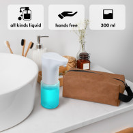 Automatisk dispenser Promedix, vätskedispenser för flytande tvålar, desinfektionsmedel, 300 ml, 4xAA, vit, PR-540 W.