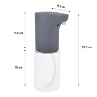 Automatisk dispenser Promedix, vätskebehållare för flytande tvål, desinfektionsmedel, 300 ml, 4xAA, grå, PR-540 GR.