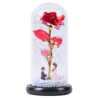 AG776D Evig ros i glas LED-figurer