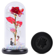 AG776D Evig ros i glas LED-figurer