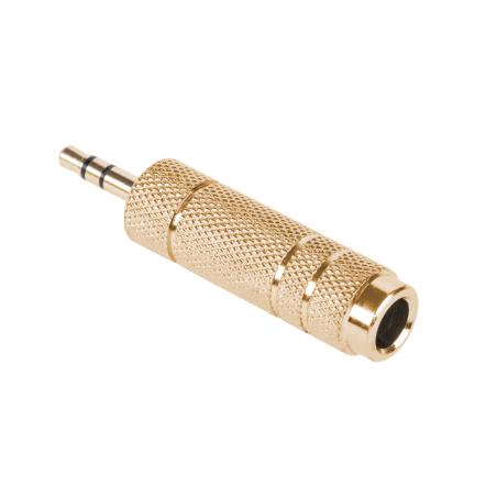 Kontakt Jack 3,5/6,3 mm, guldmetall