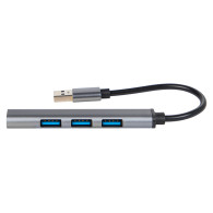 86-067- USB-grenuttag med 4 portar, artikelnummer a-4xgn.a hub-01