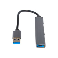 86-067- USB-grenuttag med 4 portar, artikelnummer a-4xgn.a hub-01