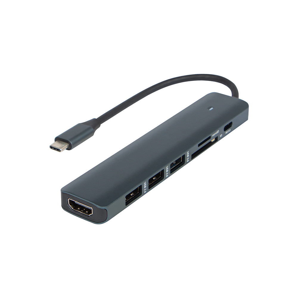 86-071- USB-hubb med 7 portar, modell A-7W1, hubb-05'