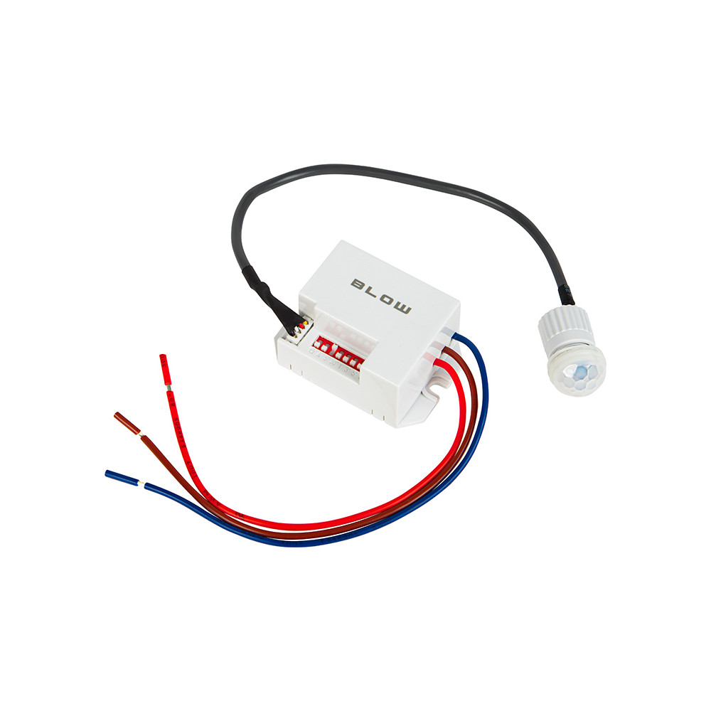 71-591- Rörelsedetektor skymningsljus blow ms-01 med pir-sensor vit