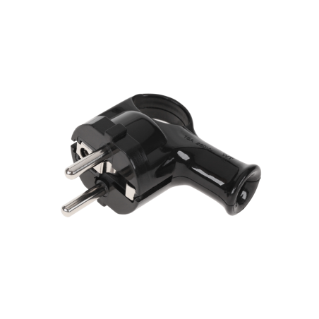 Vinklad kontakt med jordanslutning, svart WT-40-2