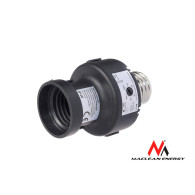 Lampfattning E27 Maclean, 100W, med skymningssensor, timer, MCE21B