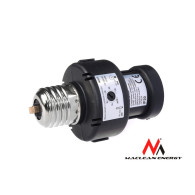 Lampfattning E27 Maclean, 100W, med skymningssensor, timer, MCE21B