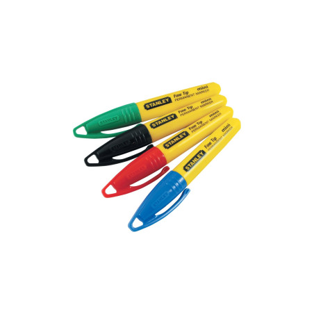473292 Mini markörer 4 stycken, rund spets, Stanley 2-47-329