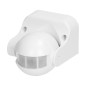 Rörelsesensor 180 grader, vertikal justering, IP44, 1200W, vit
