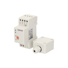 Skymningssensor för DIN-skena med hermetisk yttre sond i burk, 2-100 LUX.